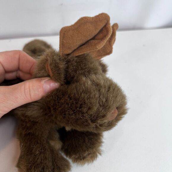 Purr-Fection by MJC 1982 Vintage Brown Moose Stuffed Animal Plush 9" Stuffie - Picture 7 of 10